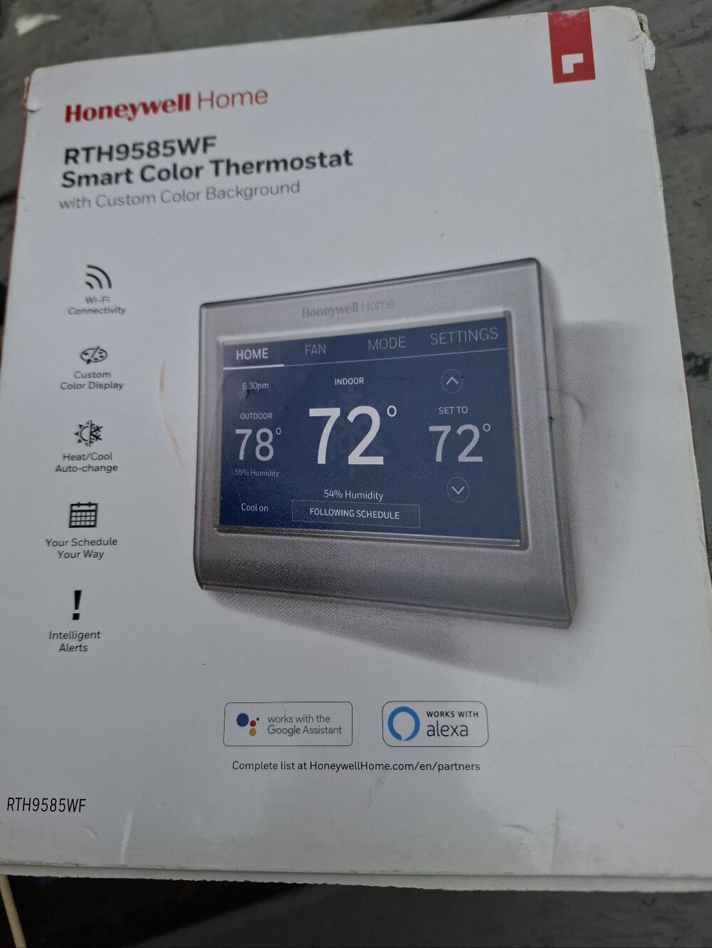 Honeywell Home RTH9585WF Smart Color Wi-Fi Thermostat